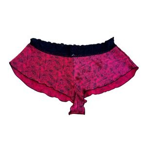 Vintage 90s Victoria's Secret Satin Tap Pant Red Paisley Lace Y2K Lingerie NWOT